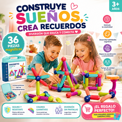 Juego Bloques Construcción Magnéticos 36