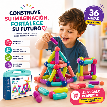 Juego Bloques Construcción Magnéticos 36