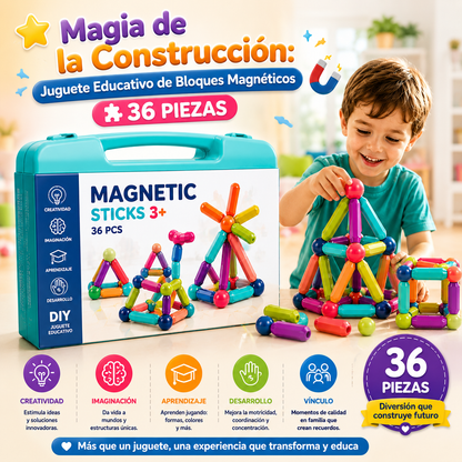 Juego Bloques Construcción Magnéticos 36