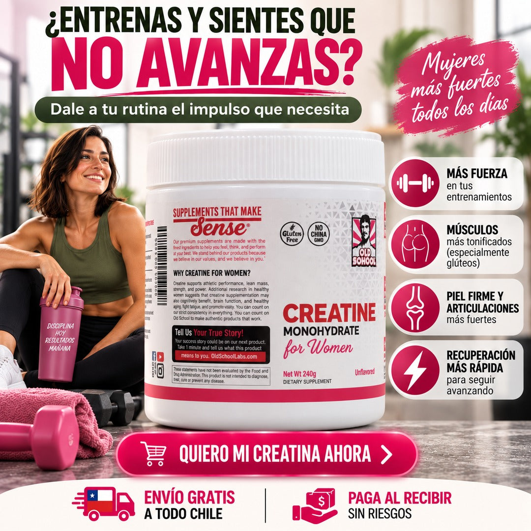 ¿ENTRENAS Y SIENTES QUE NO AVANZAS? Dale a tu rutina el impulso que necesita.Old School Labs Creatina Monohidratada